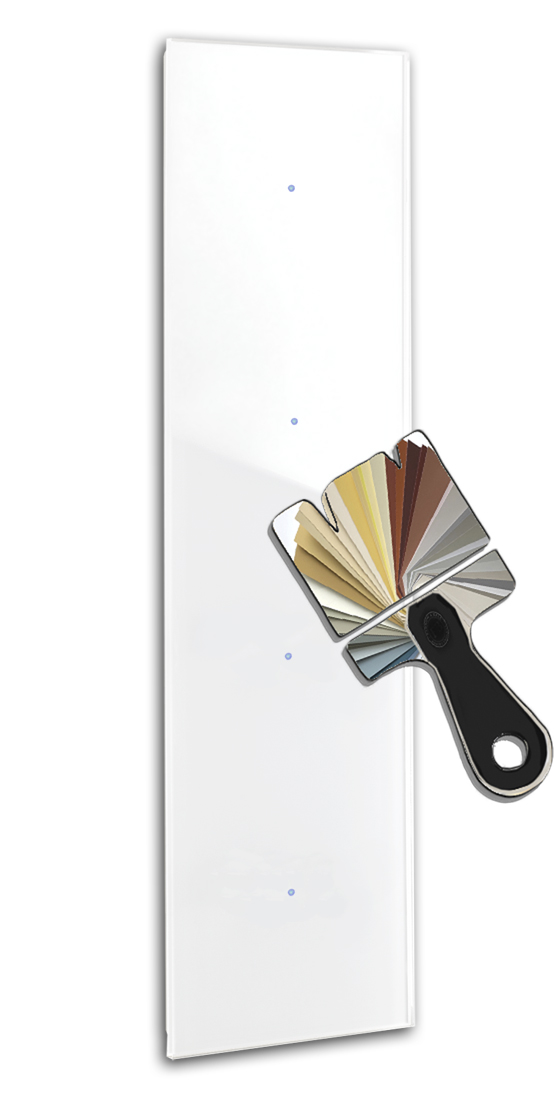 Touch-Blende NOVA - Glas-Optik 4-fach in Farrow & Ball-Farbe.