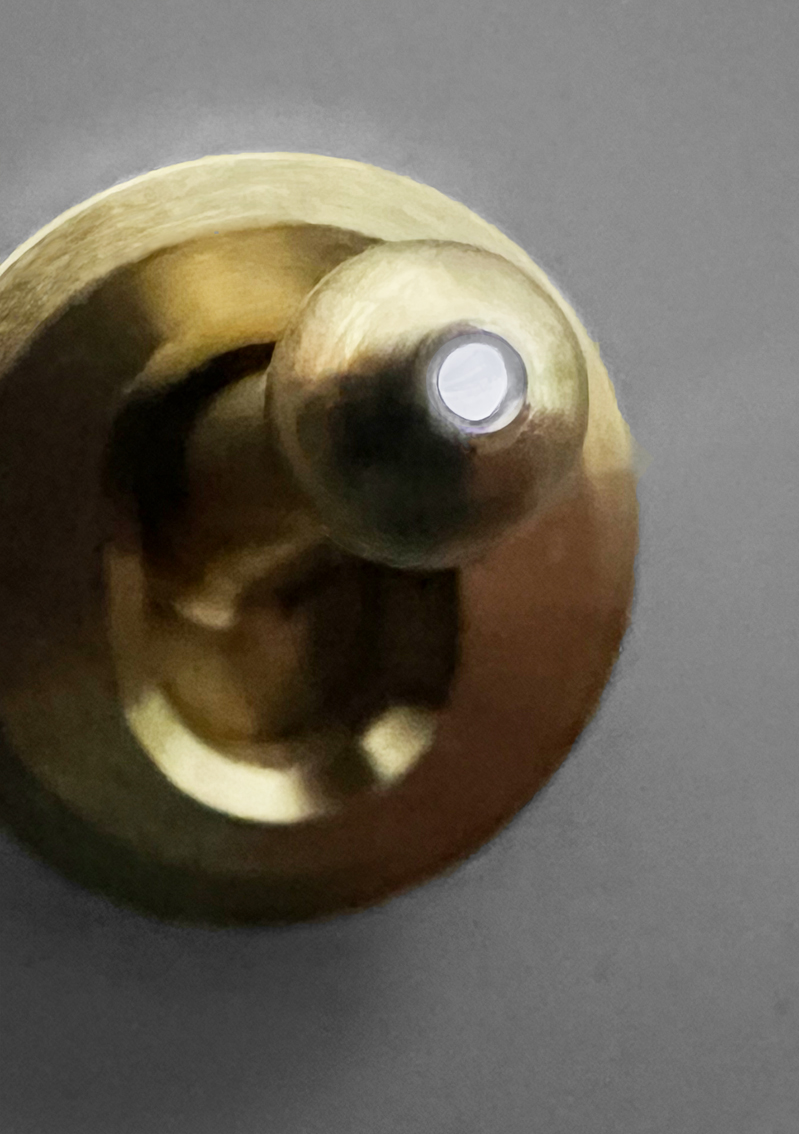 CAMBRIDGE light switch insert with toggle lever. Brass.