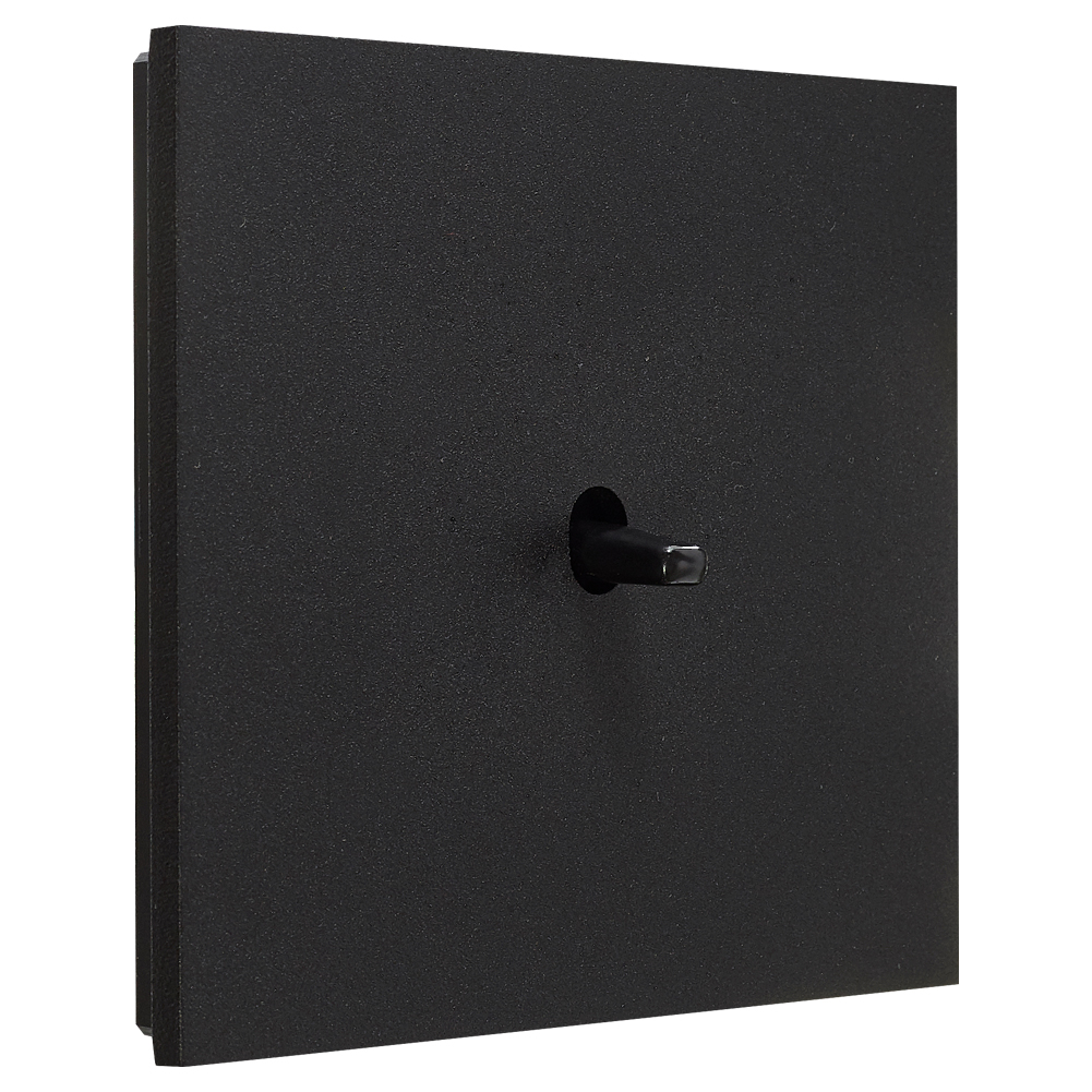 Toggle switch metal matte black 1 gang single 2 way. Square Series