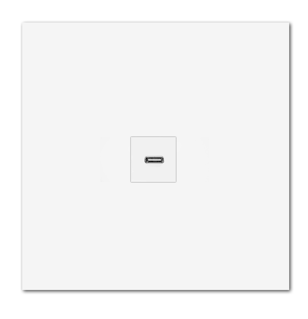 USB-C Ladeanschluss weiß. Square Series