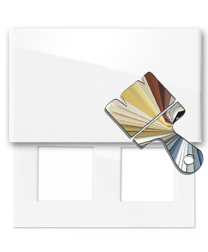 Rahmen mit Abdeckung MAXIM 2-fach in Farrow & Ball-Farbe.