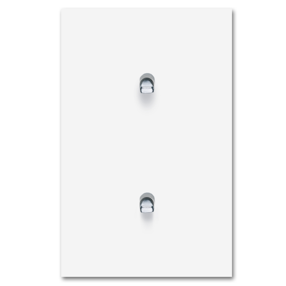 Toggle switch metal matte white chrome 2 gang vertical 2 way. Square Series