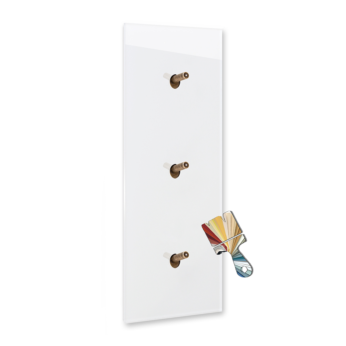 RAL-Lichtschalter 3-fach. Wunsch-Farbe mit Bronze Antique Kipphebeln, beleuchtet. Glas-Optik YORK