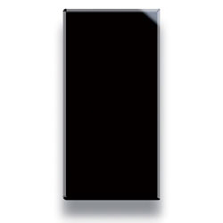 KREUZ-Schalter-Einsatz mit Wippe schmal. In Schwarz glänzend