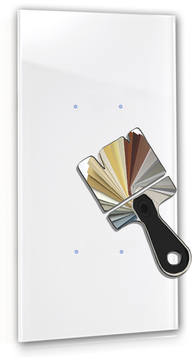 Touchschalter in Farrow & Ball Farbe 4-fach Glas-Optik 230V