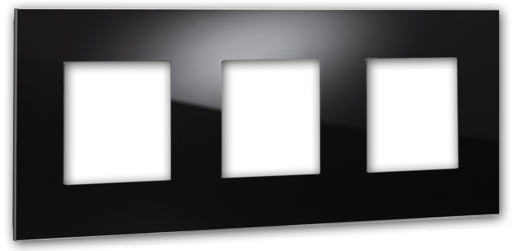 Rahmen MAXIM 3-fach in Schwarz. ROHDE+ROHDE