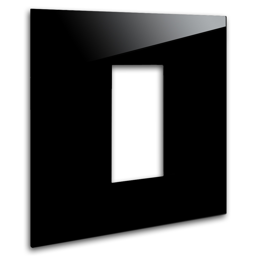 Rahmen MAXIM 1-fach Schwarz mit schmalem Ausschnitt. ROHDE+ROHDE