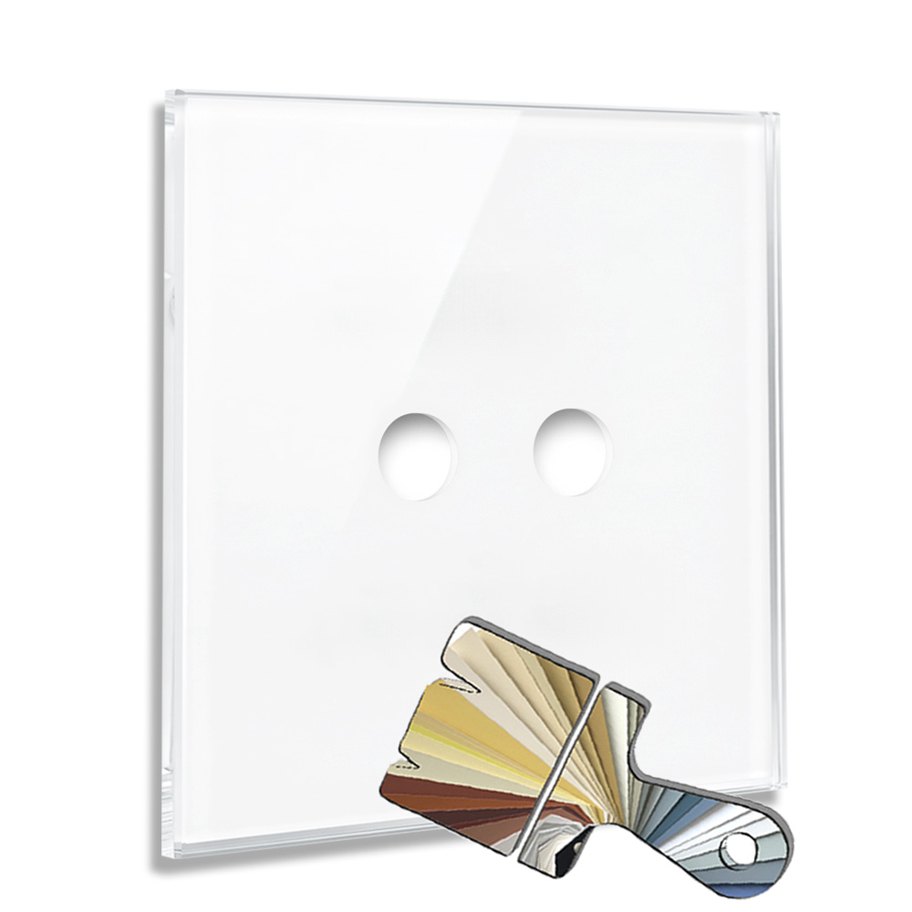 Blende YORK in Farrow Ball original Farbe Glasoptik 2-fach quadratisch von ROHDE+ROHDE