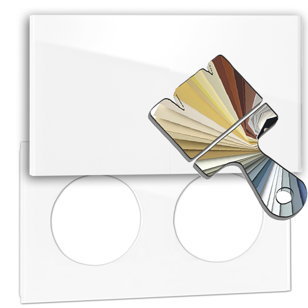 Rahmen mit Abdeckung MAXIM 2-fach. in Farrow & Ball-Farbe.