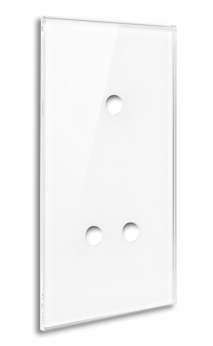YORK White Glass-Effect 3-Gang Cover Plate by ROHDE+ROHDE