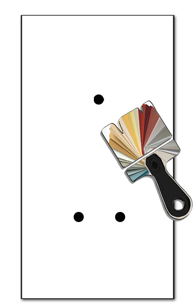 Retro toggle switch cover NINA 3-way RAL colors. CJC Systems