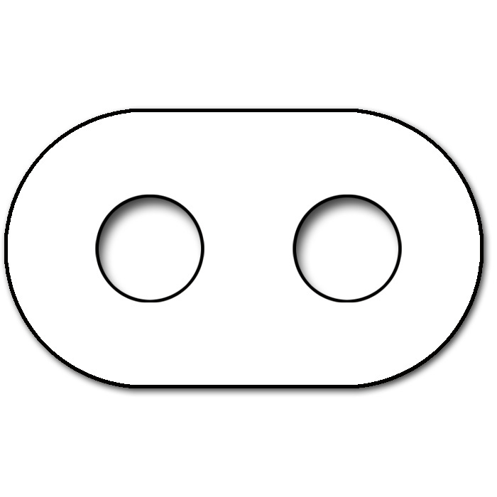 Steckdosen-Rahmen Metall Retro. Vectis Round series