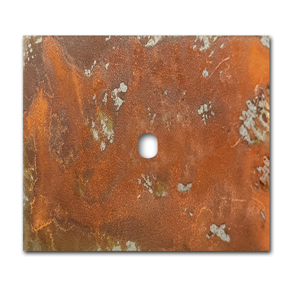 Schalter-Frontblende Metall Rost 1-fach. Vectis Square series