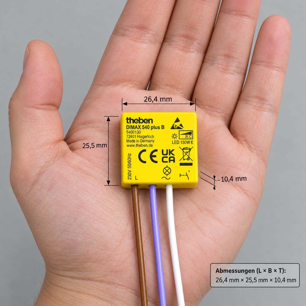 Mini Universal-Dimmer theben DIMAX 540 plus B
