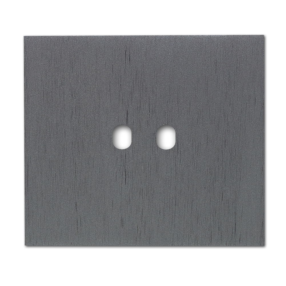 Schalter-Frontblende Metall Titanium 2-fach. Vectis Square series
