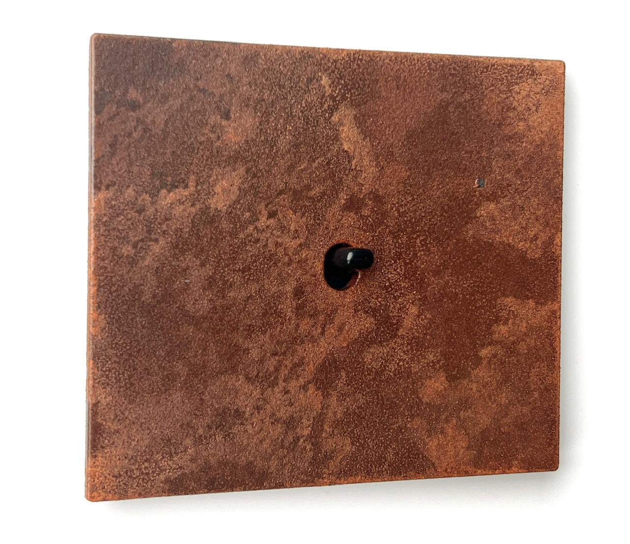 MUSTER_Retro-Lichtschalter rostiges Metall ROST 1-fach. Square Series