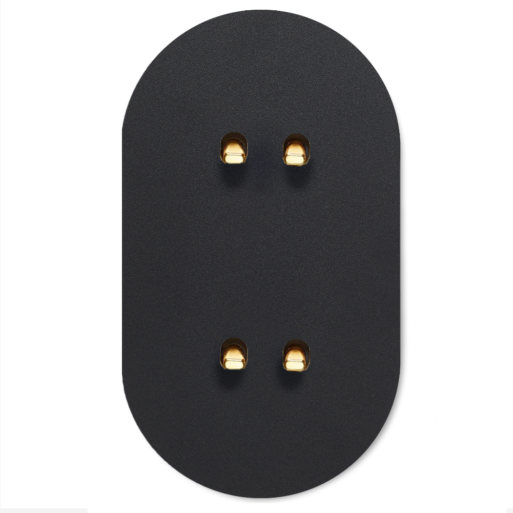 Toggle switch metal Black Gold 4 gang 2 way. Round Series