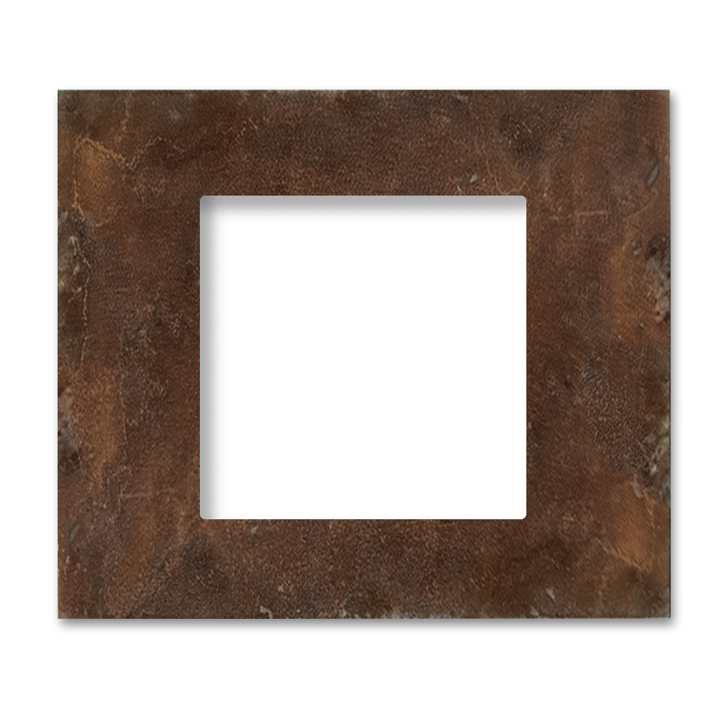 Zubehör-Rahmen für JUNG Einsätze Rost Metall Square series