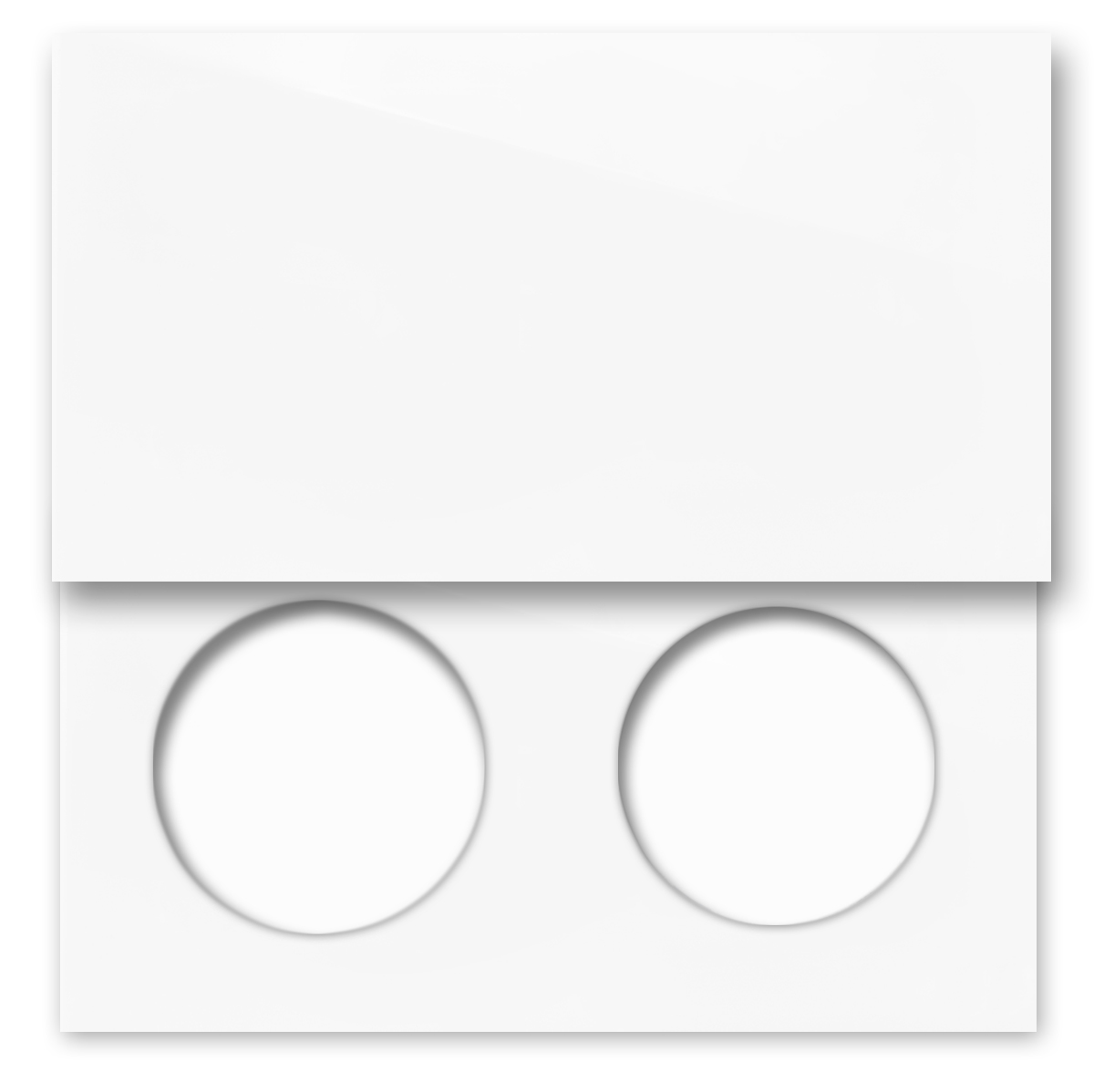 Rahmen mit Abdeckung MAXIM 2-fach. in Weiß. ROHDE+ROHDE