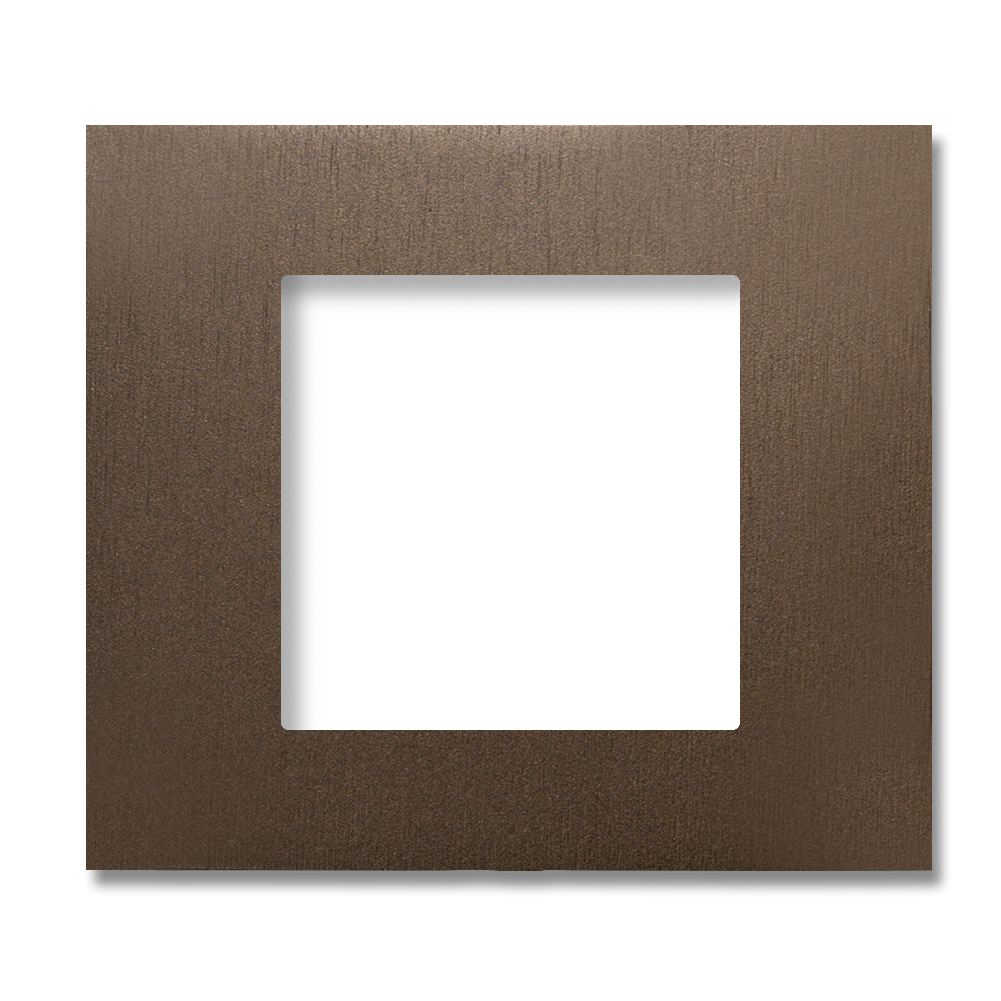 Zubehör-Rahmen für JUNG Einsätze Braun Metall Square series
