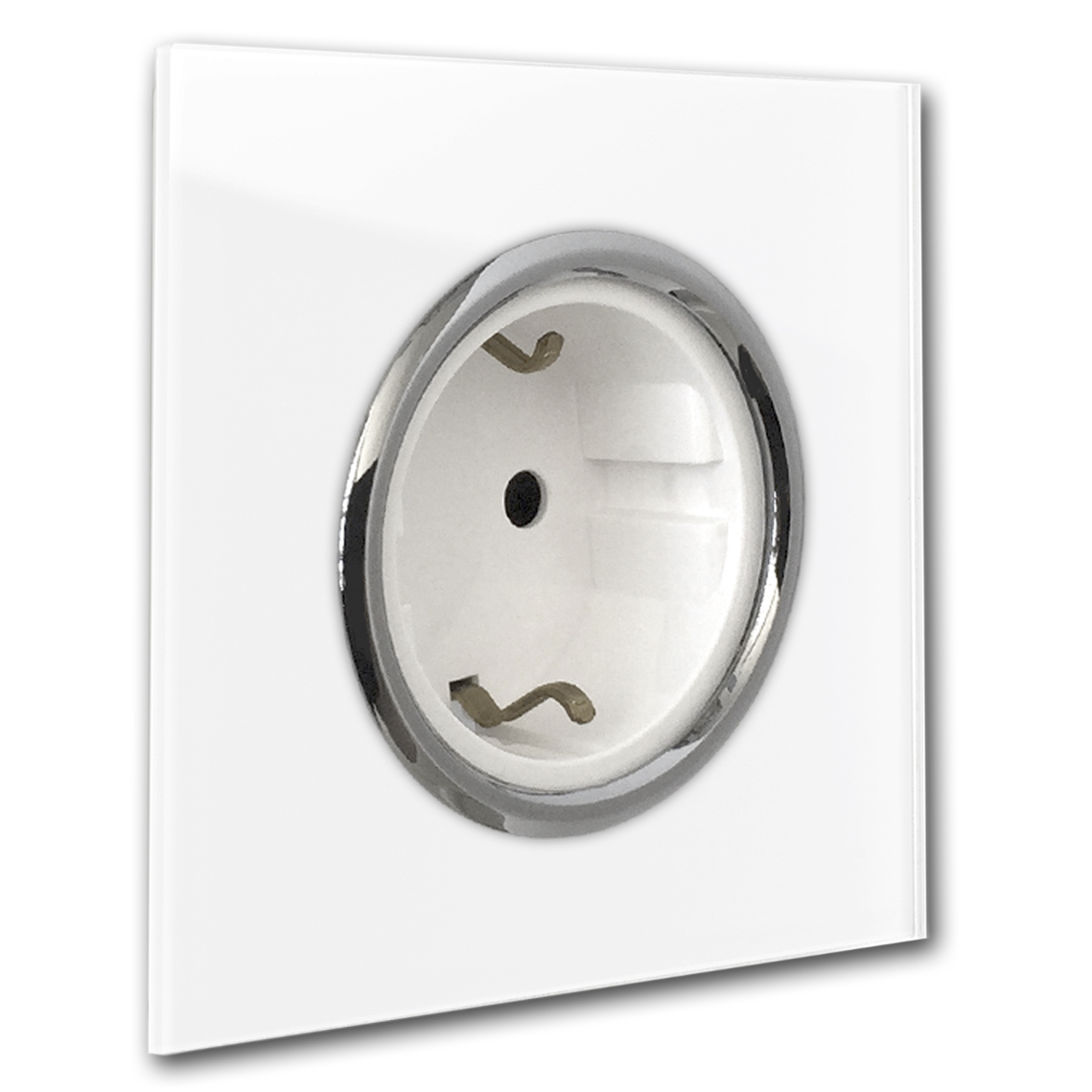 Design socket outlet in glass look. MAXIM