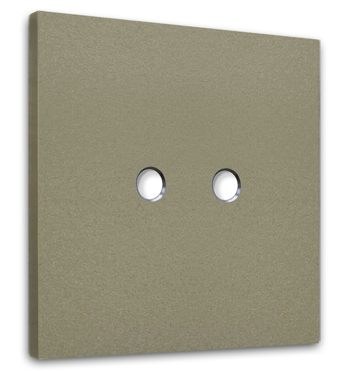 Retro-Kippschalter-Blende NINA 2-fach Bronze Metall. CJC Systems