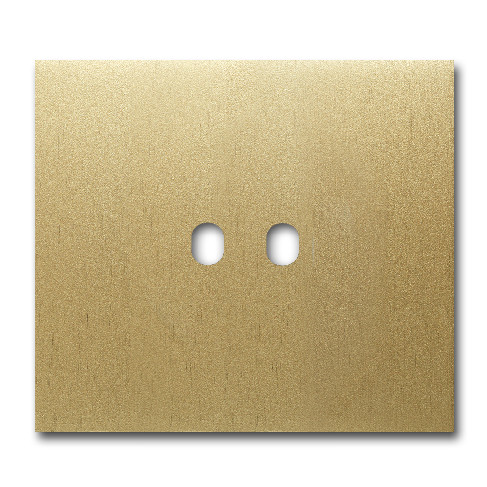 Schalter-Frontblende Metall Gold 2-fach. Vectis Square series