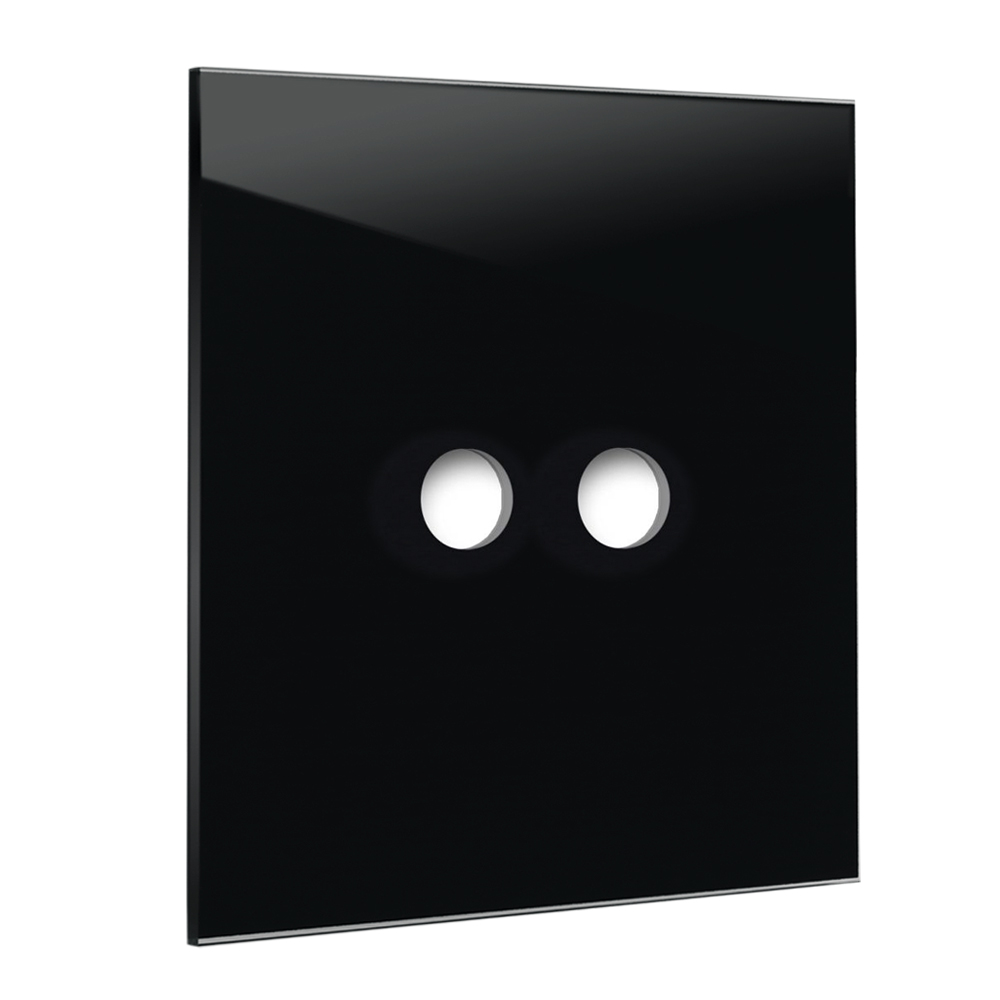 Blende YORK Schwarz Glasoptik 2-fach quadratisch von ROHDE+ROHDE