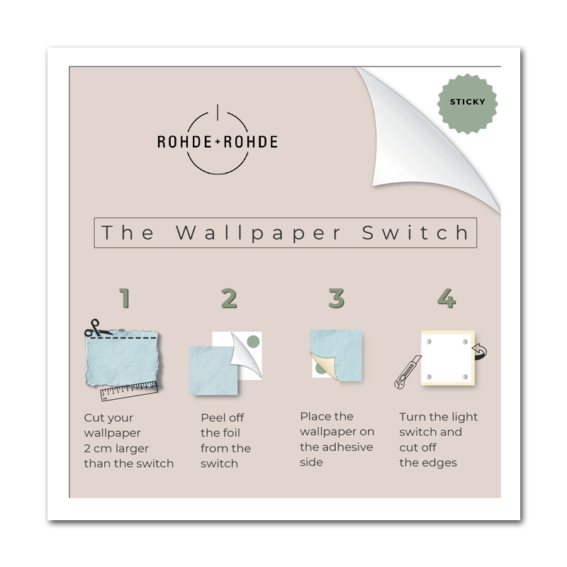 Wallpaper-Switch Tapetenschalter berührungslos 1-fach 