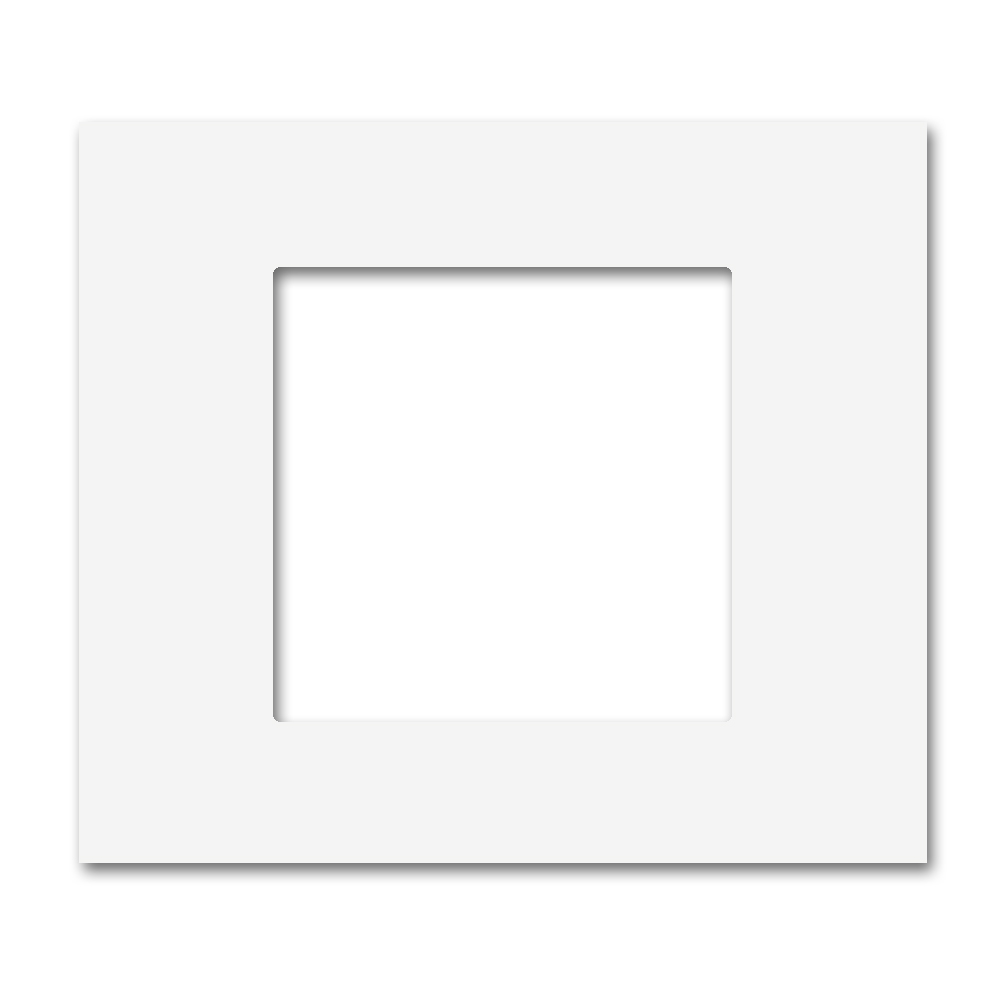 Zubehör-Rahmen für JUNG Einsätze Weiß Metall Square series