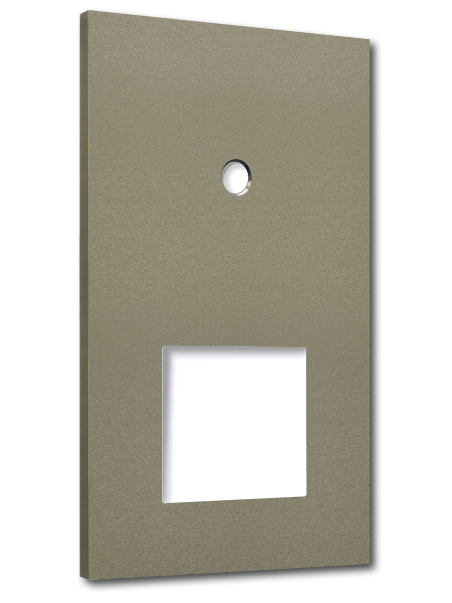 Retro-Kippschalter-Blende NINA 1-fach mit Ausschnitt. Bronze Metall. CJC Systems