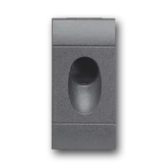Cable outlet . Black. 1 Module.