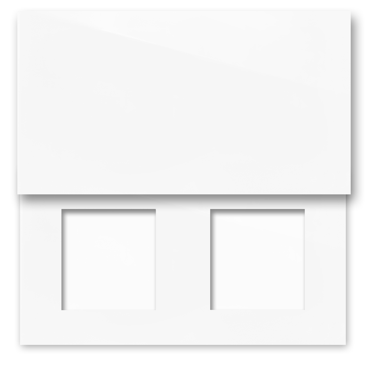 Rahmen mit Abdeckung MAXIM 2-fach in Weiß. ROHDE+ROHDE