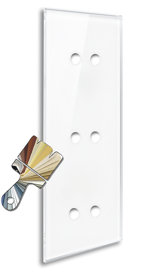YORK Farrow Ball Colour Glass-Effect 6-Gang Cover Plate by ROHDE+ROHDE