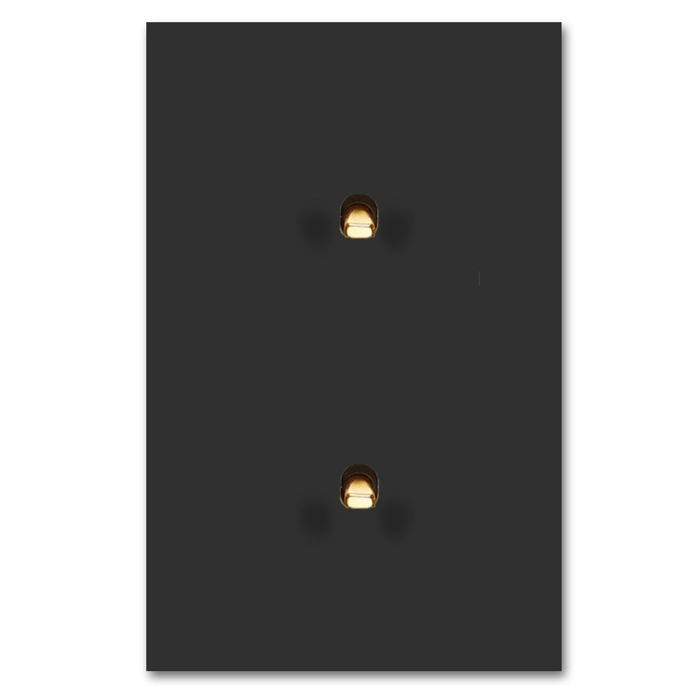 Toggle switch metal matte black gold 2 gang 2 way. Square Series