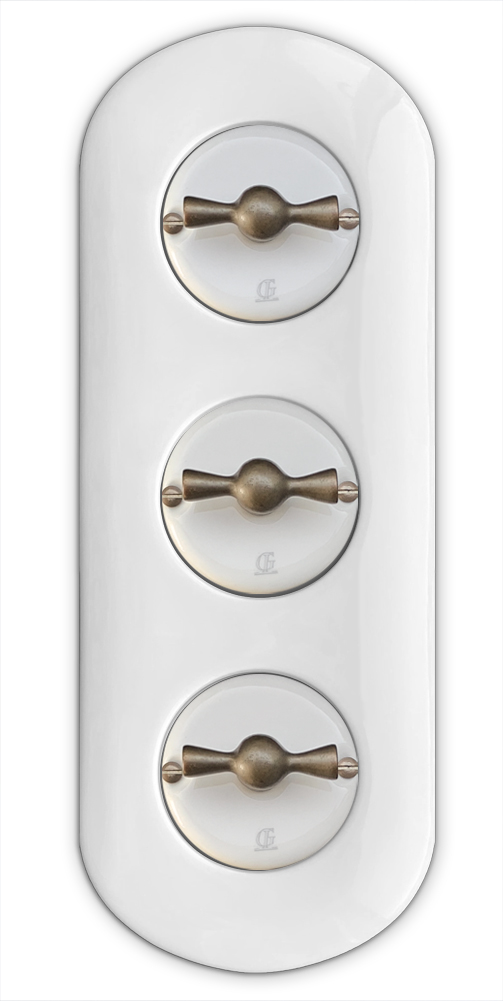 Porzellan Retro-Drehschalter Wechselschalter 230V