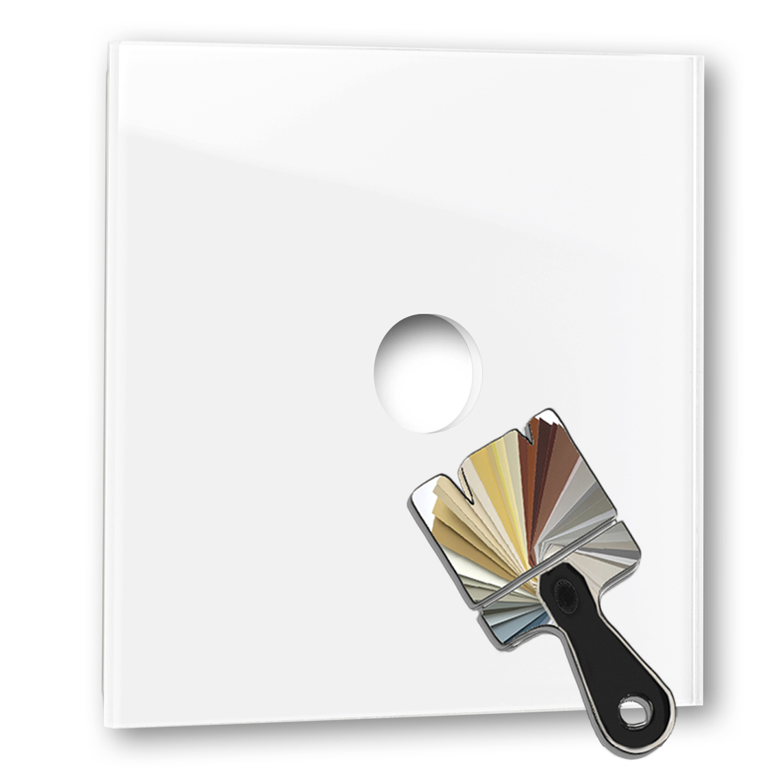 Retroschalter-Blende CAMBRIDGE - Glas-Optik 1-fach in Farrow & Ball-Farbe.