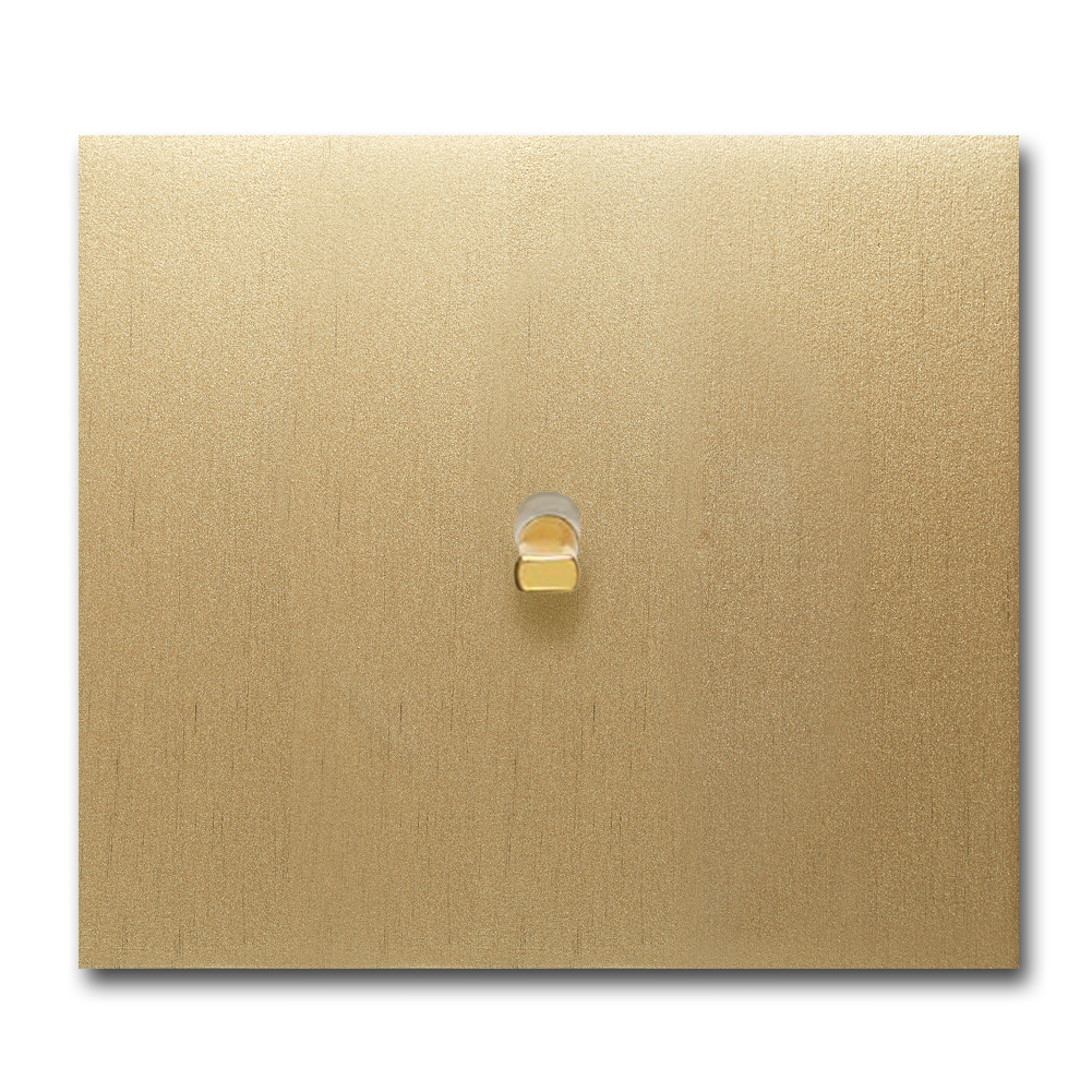 Toggle switch metal in gold 1 gang 2 way. Square Series