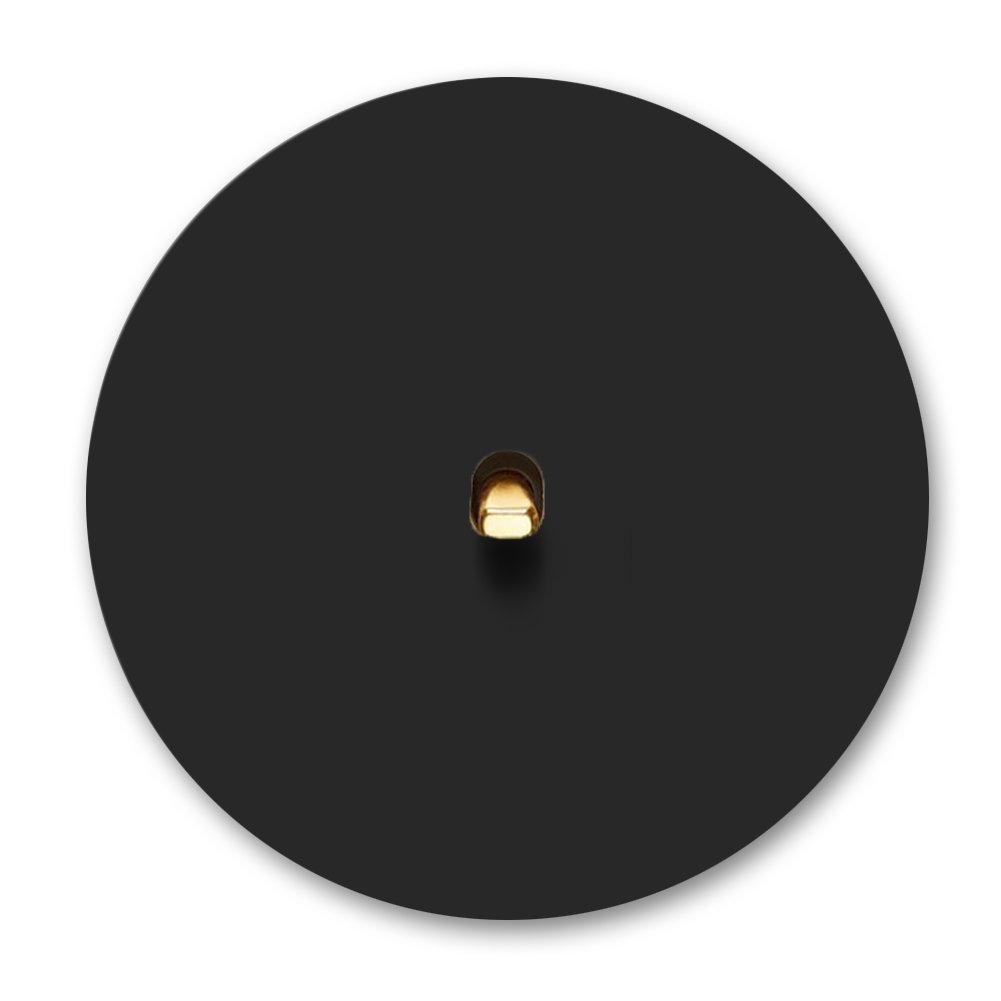  Retro-Lichtschalter Metall Schwarz matt 1-fach Gold Round Series