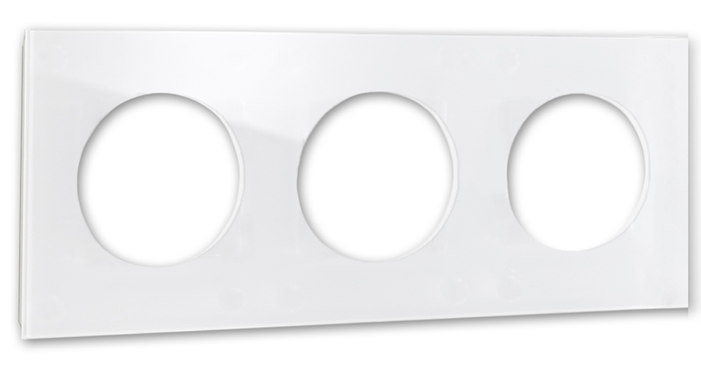 Rahmen MAXIM 3-fach in Weiß mit runden Ausschnitten. ROHDE+ROHDE