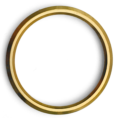 Ring Steckdosen Einfassung gold aus Messing