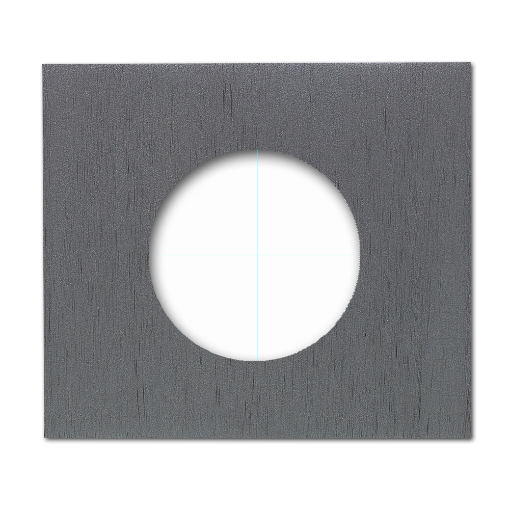 Steckdosen-Rahmen Metall Titanium 1-fach. Vectis Square series