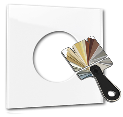 Rahmen MAXIM 1-fach in Designers Guild-Farbe mit rundem Ausschnitt.