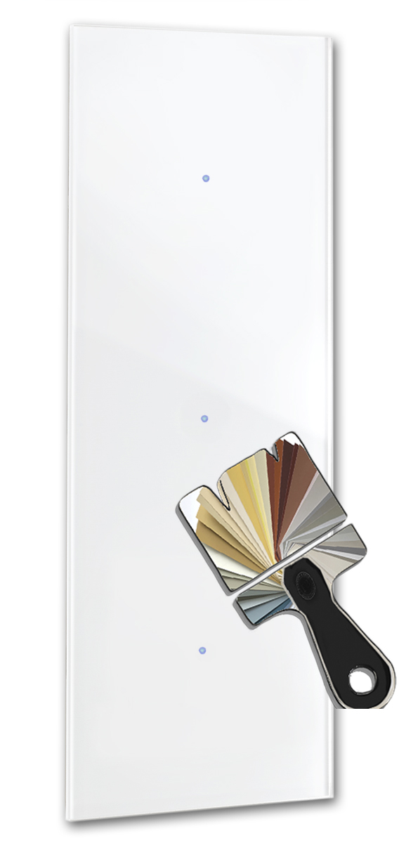 Touchschalter in Farrow & Ball Farbe 3-fach lang Glas-Optik 230V