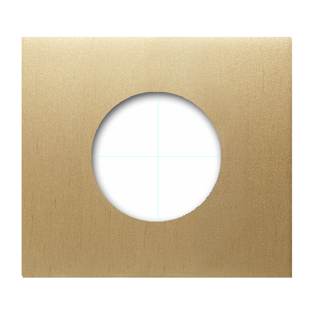 Steckdosen-Rahmen Metall Gold 1-fach. Vectis Square series