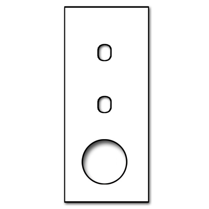 YORK Designers Guild Colour Glass-Effect 2-Gang Cover Plate with Round Cut-Out for 3 Back Boxes by ROHDE+ROHDE