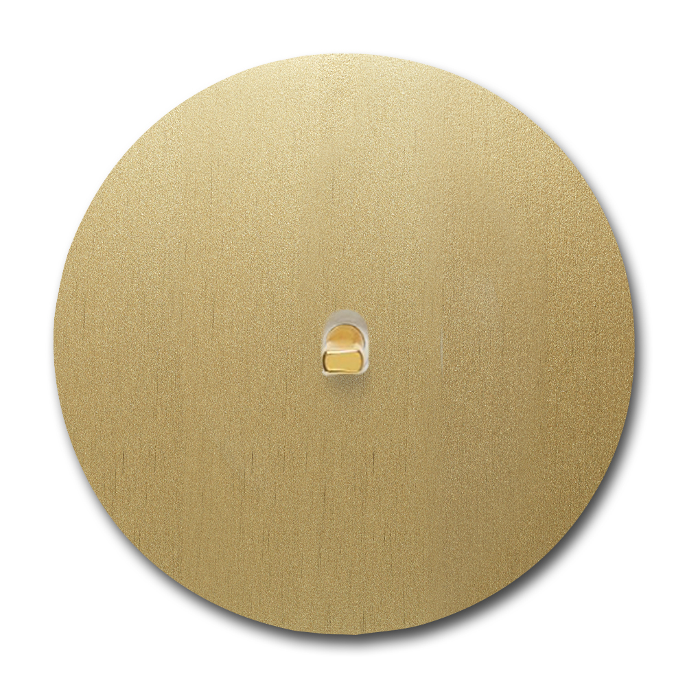  Kipphebel-Lichtschalter Metall Gold 1-fach. Round Series