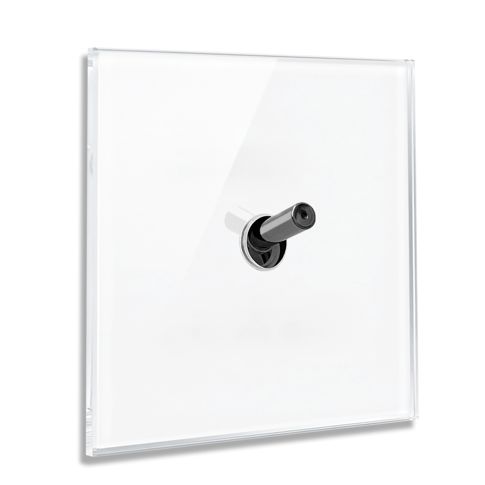 Muster 021  -  YORK Lichtschalter Glas-Optik Musterbox - Leihgabe zur Ansicht