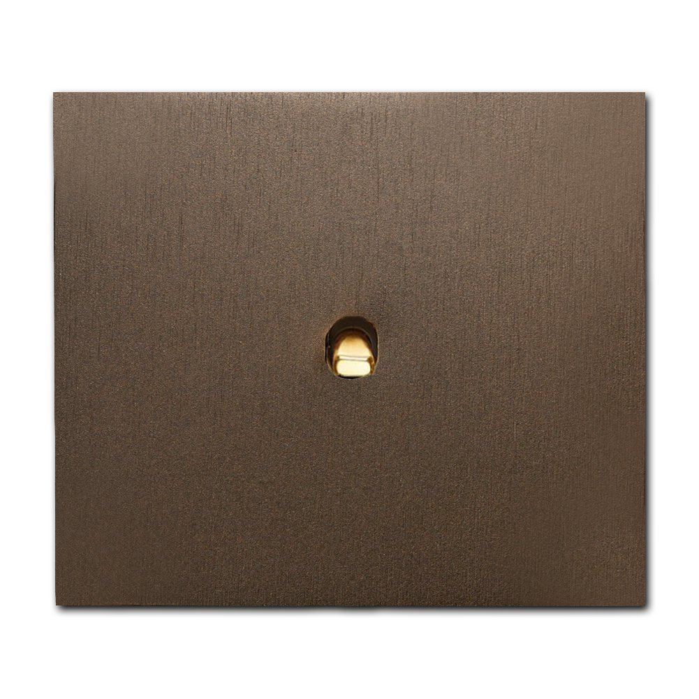 Kipphebel-Lichtschalter Metall Braun Gold 1-fach. Square Series