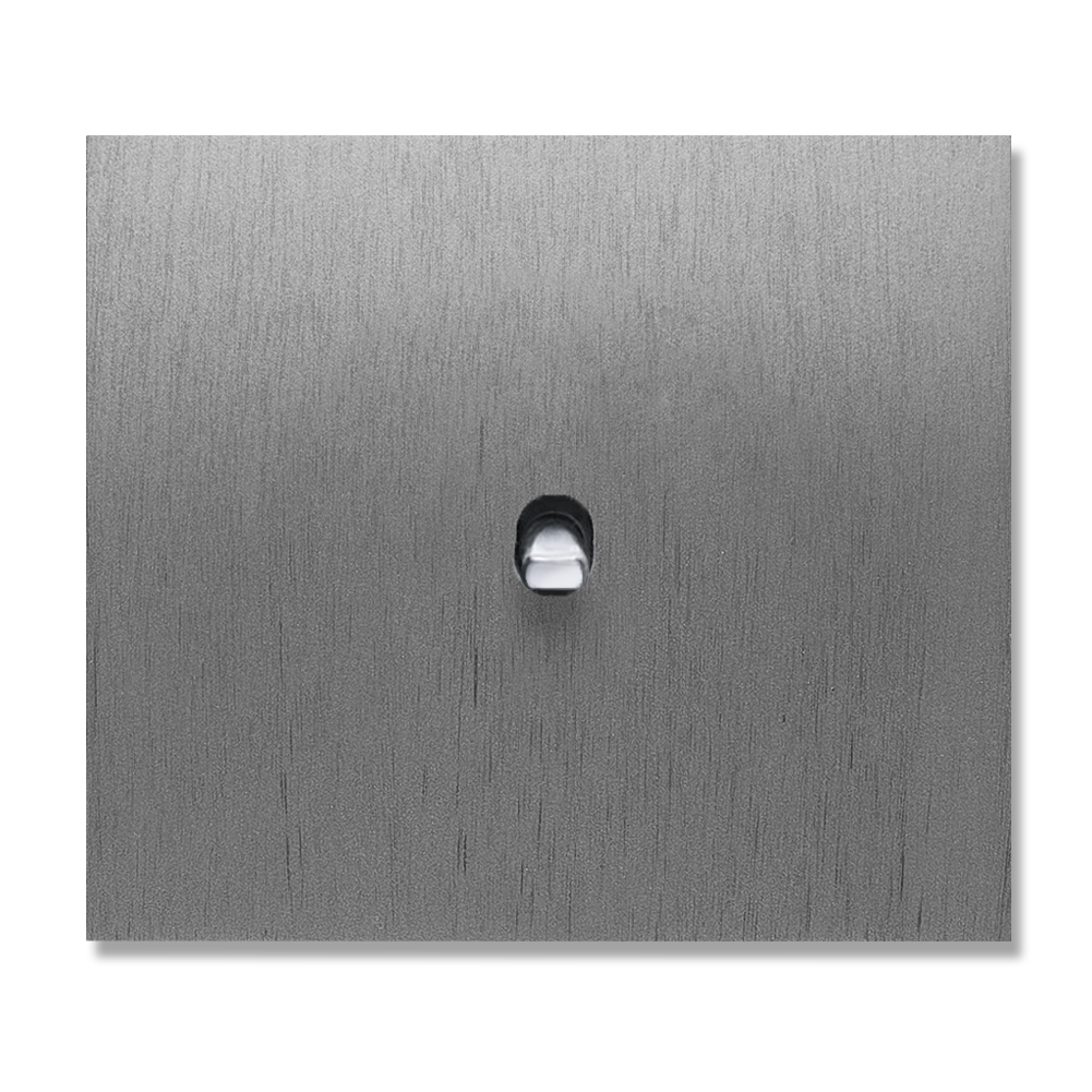 Kipphebel-Lichtschalter Metall Titanium Schwarz 1-fach. Square Series